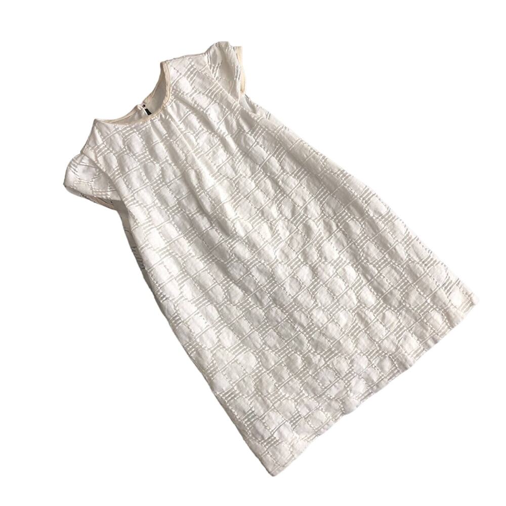 Milly Minis white dot patterned dress size 5